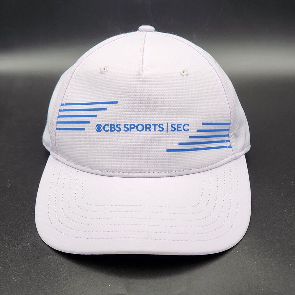 CBS Sports SEC Hat Southeastern Conference White Blue Vintage Strapback Crew Cap